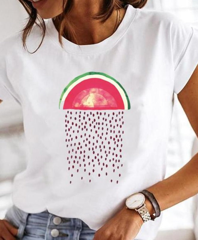 Olivia - super stylish T-shirt with extravagant summer designs