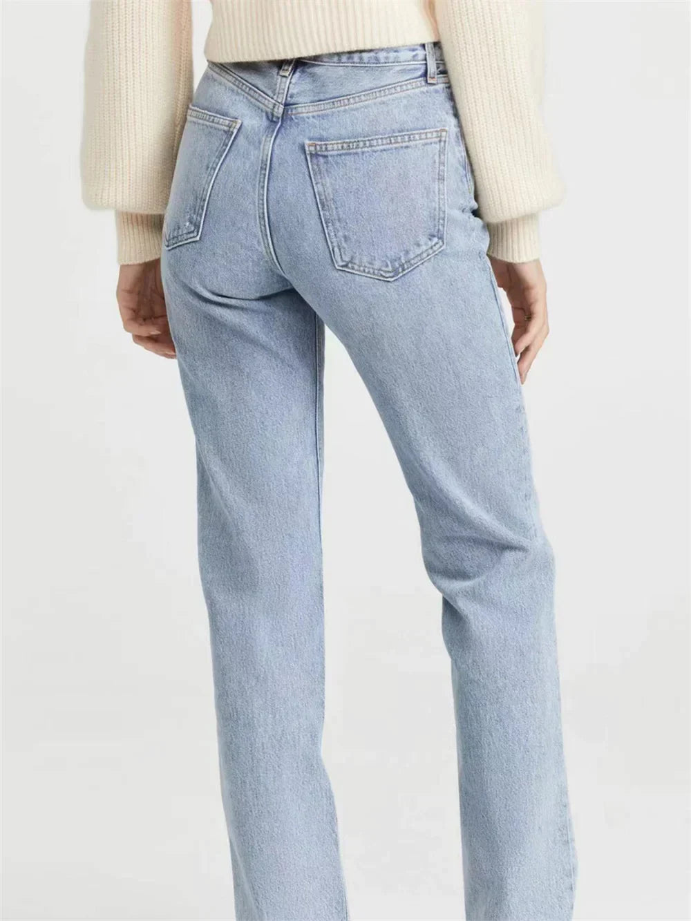 Aurora - Vintage Jeans with Zip and Pockets