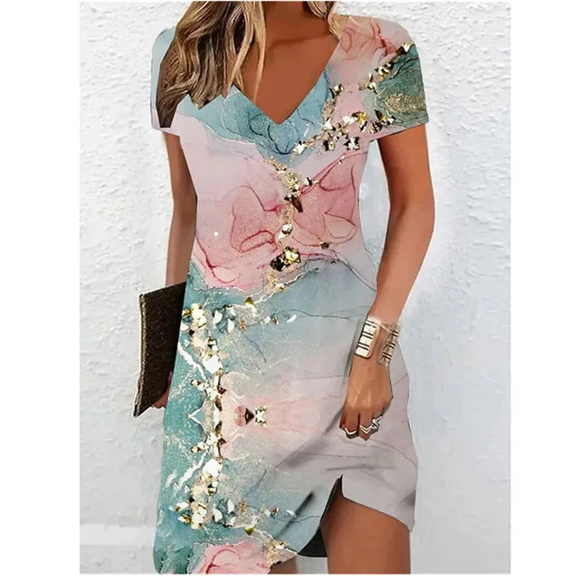 Bianca - Beige Glitter Cocktail Dress