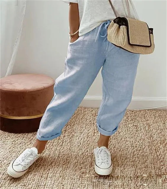Camila - Casual summer pants with elastic waist