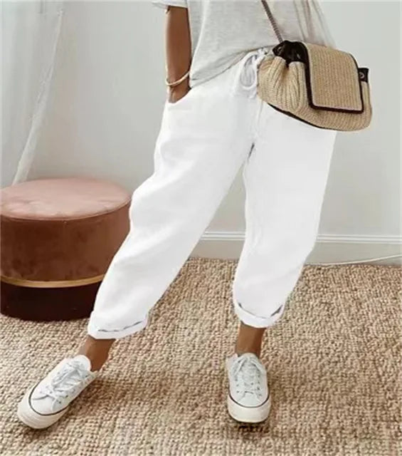 Camila - Casual summer pants with elastic waist