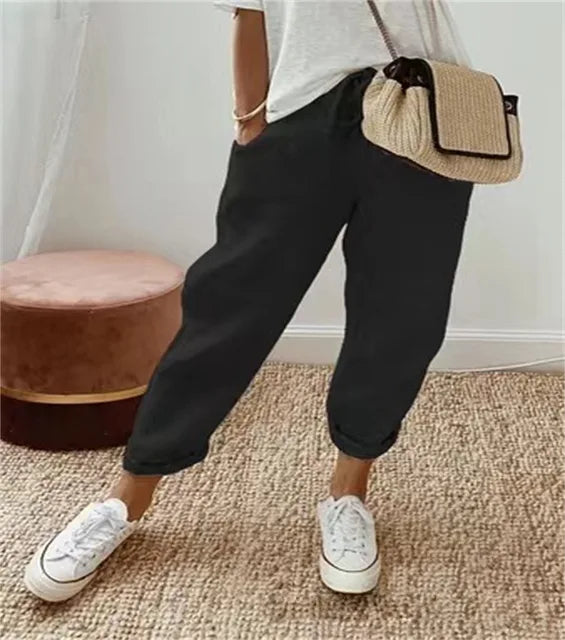 Camila - Casual summer pants with elastic waist