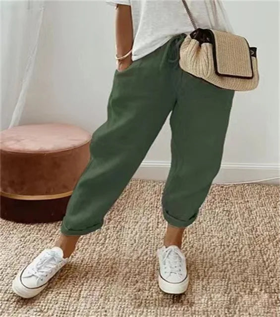 Camila - Casual summer pants with elastic waist