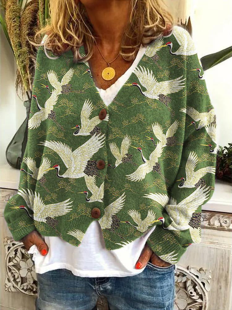 Zoey - Elegant women's cardigan with a unique print