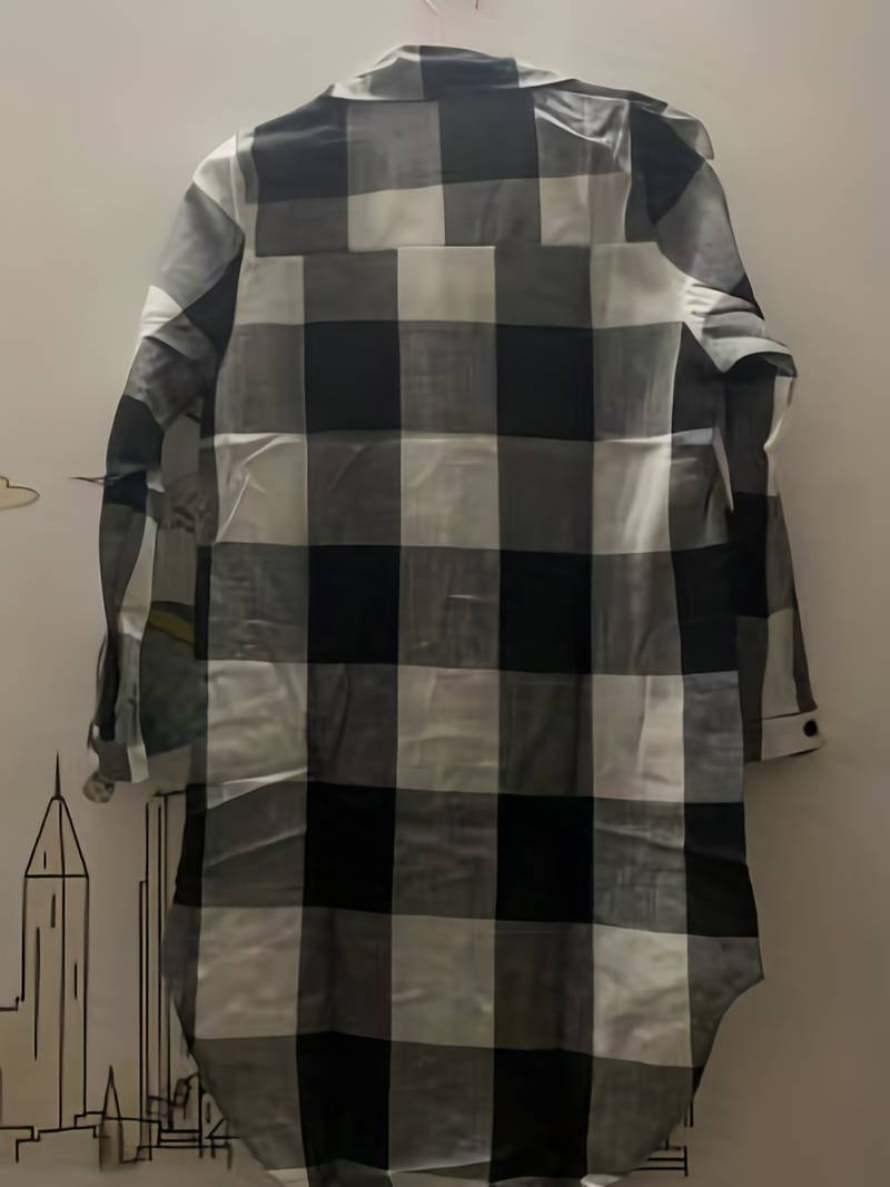 Emma – casual shirt with plaid pattern