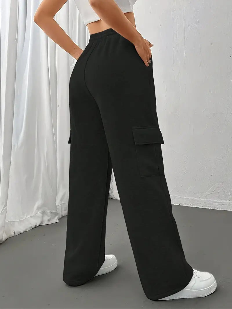 Bonnie - Straight Joggers with Flap Pockets