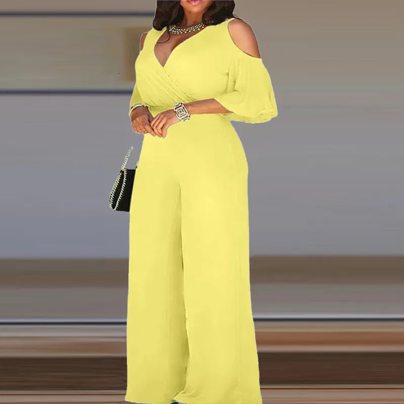 Hilda - Hollow Shoulder Jumpsuits