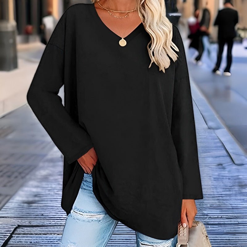 Women's Summer Sweater with V-Neck - Lucinda