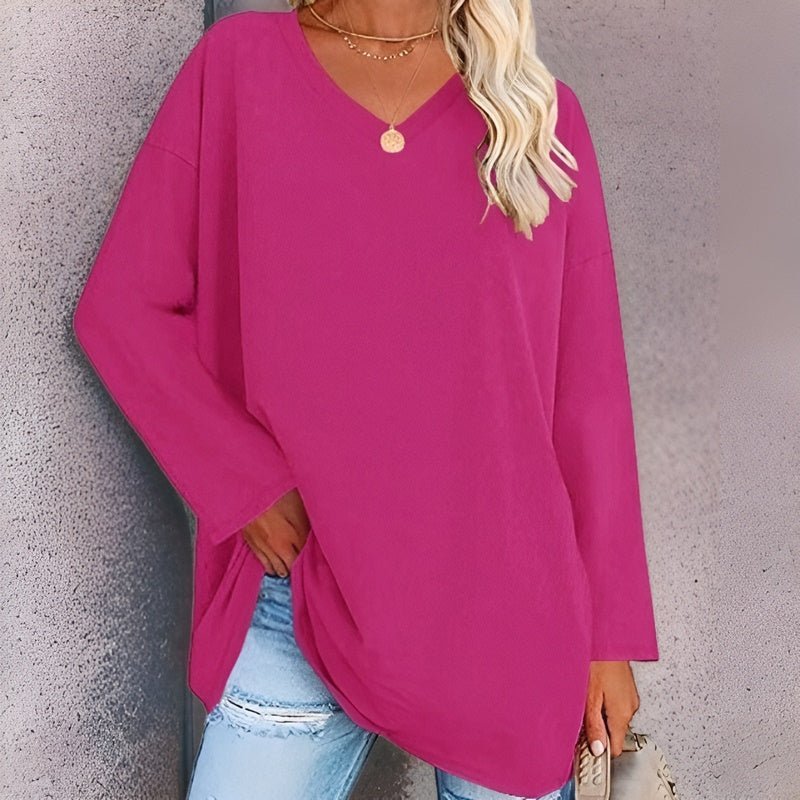 Women's Summer Sweater with V-Neck - Lucinda