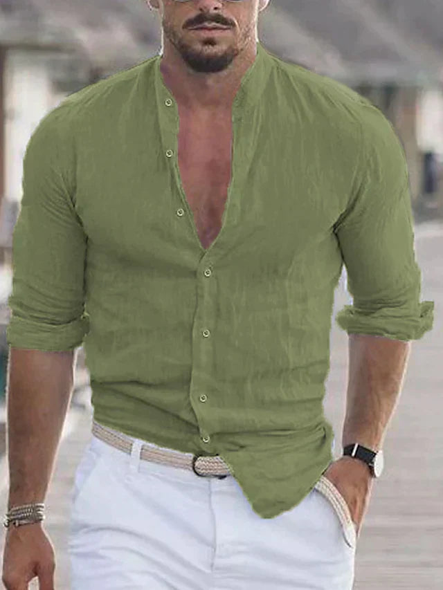 Matthias - Summer shirt with button closure for men