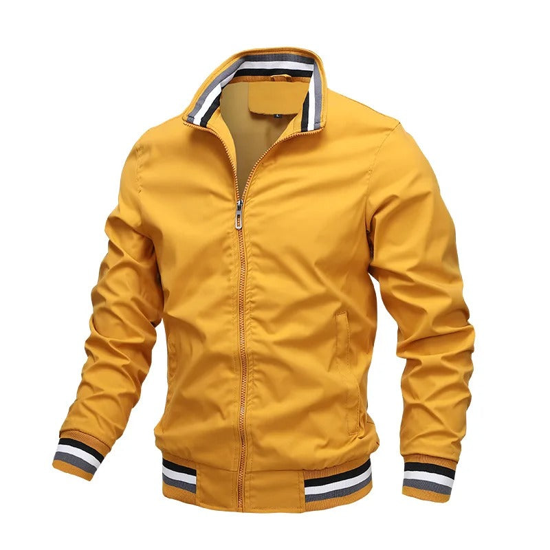 Daan | Sporty striped men's mid-season jacket