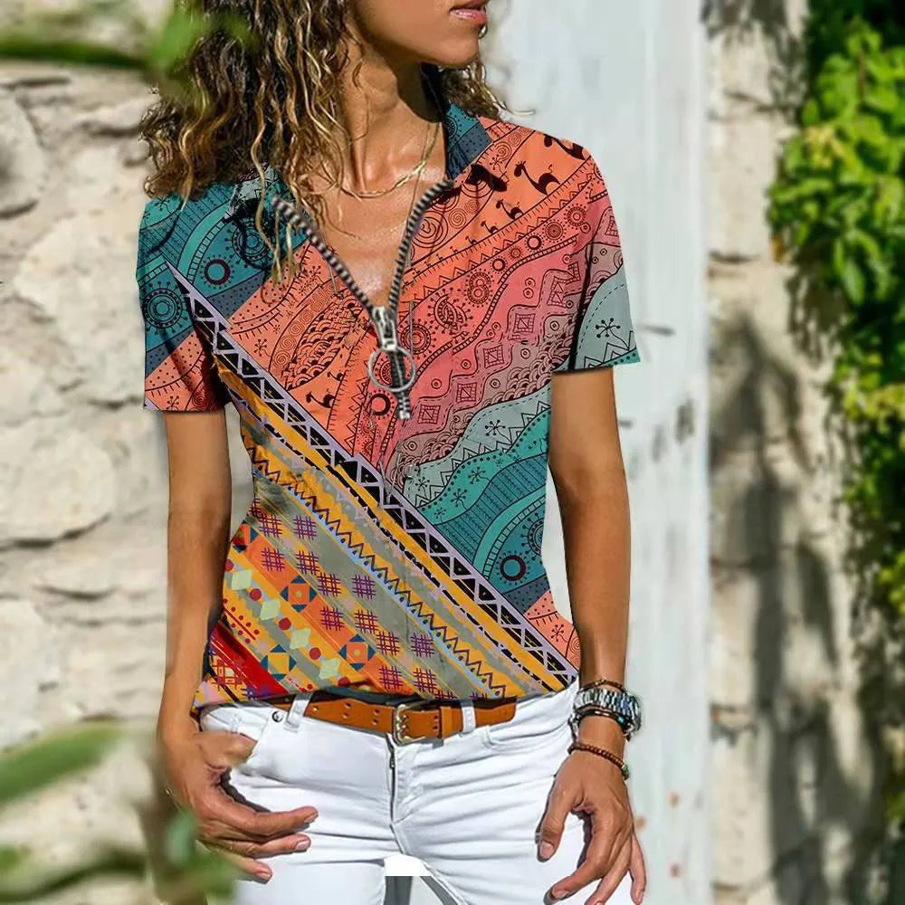 Bianka - The Elegant and Unique Zipper T-Shirt
