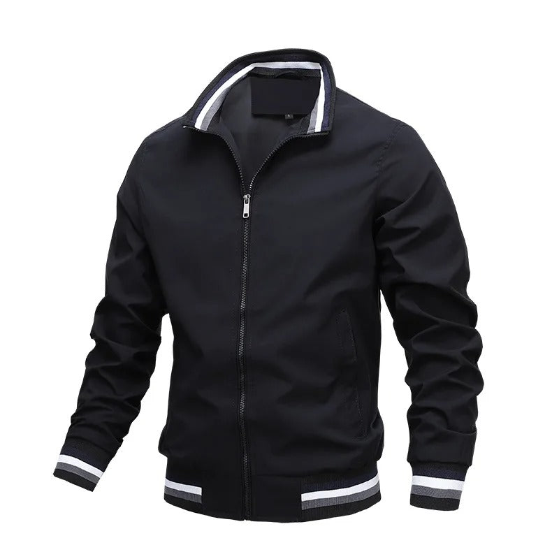Daan | Sporty striped men's mid-season jacket