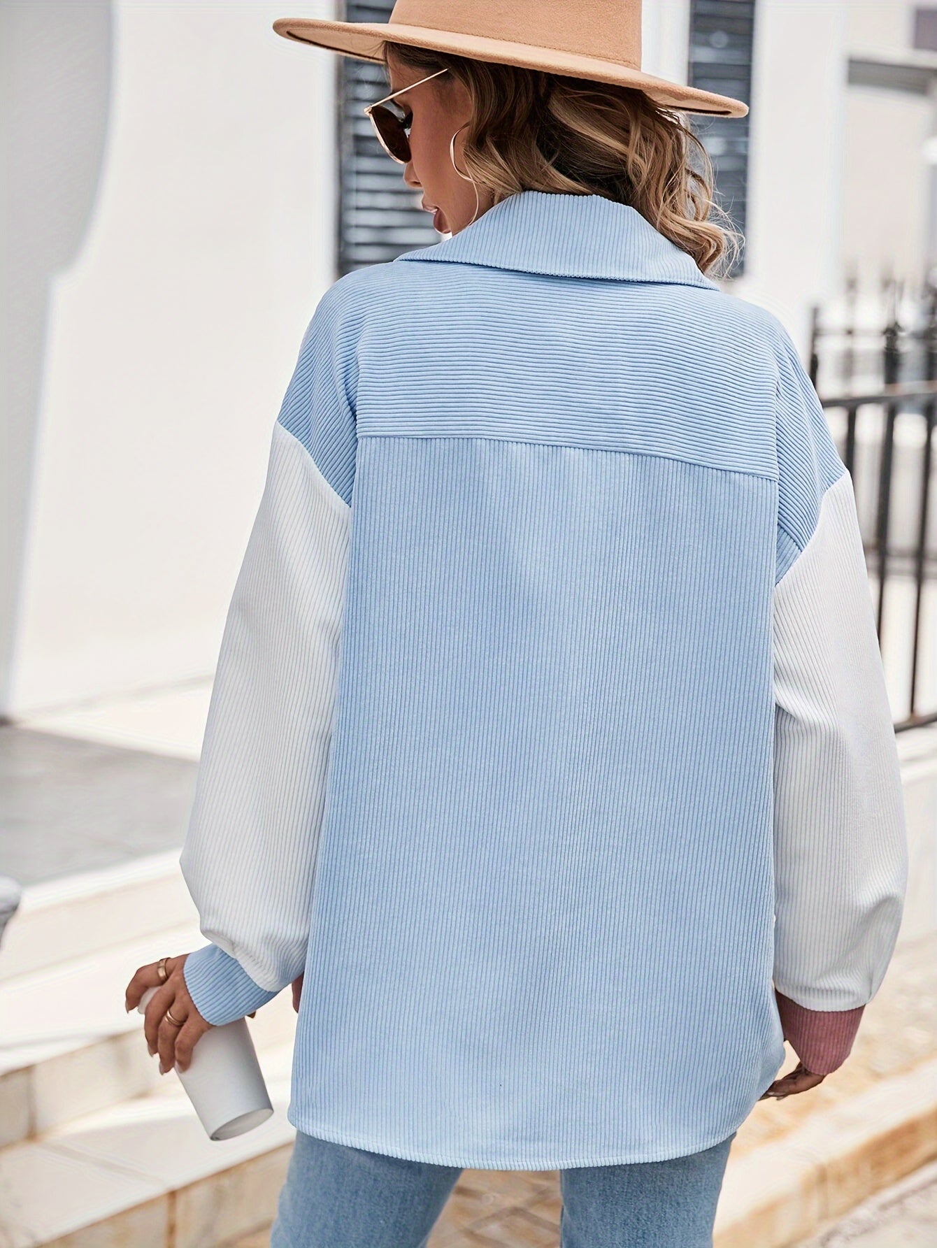 Blouse with Button Placket in Spring Colors – Lina