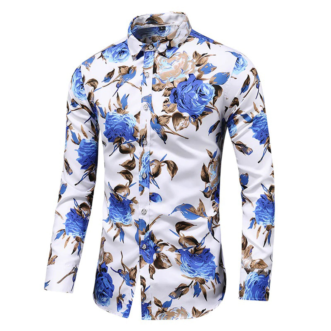 Trendy Spring Flower Pattern Shirt - Finn