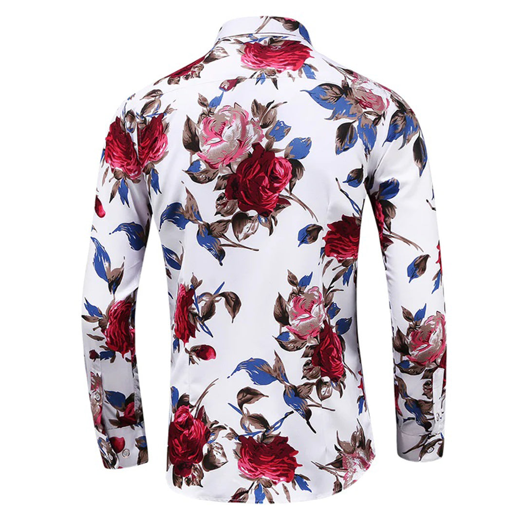 Trendy Spring Flower Pattern Shirt - Finn