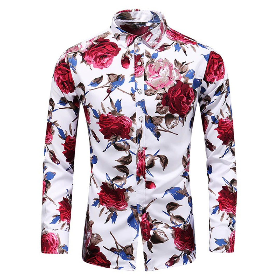 Trendy Spring Flower Pattern Shirt - Finn