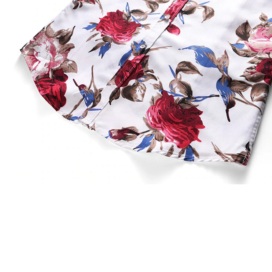 Trendy Spring Flower Pattern Shirt - Finn