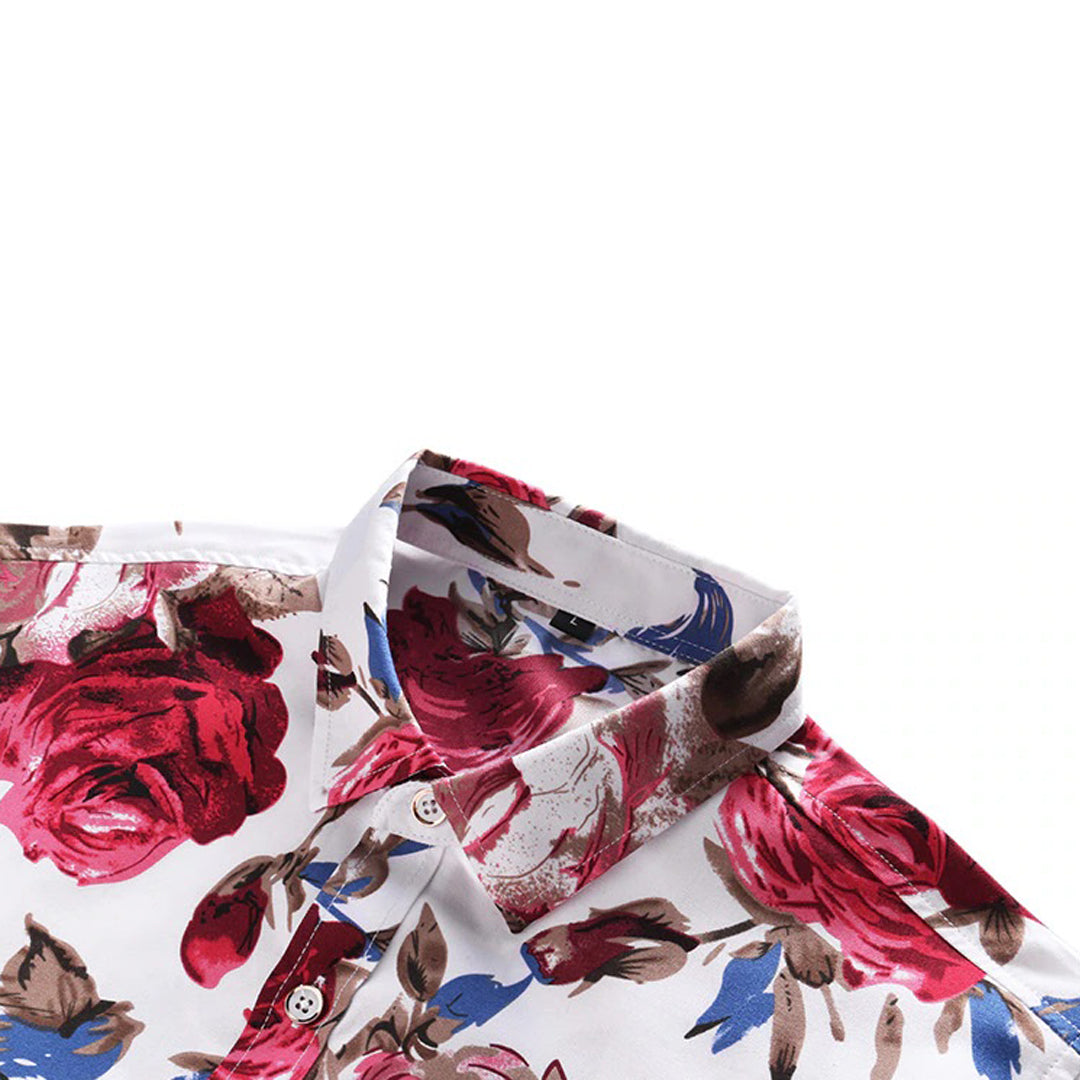 Trendy Spring Flower Pattern Shirt - Finn