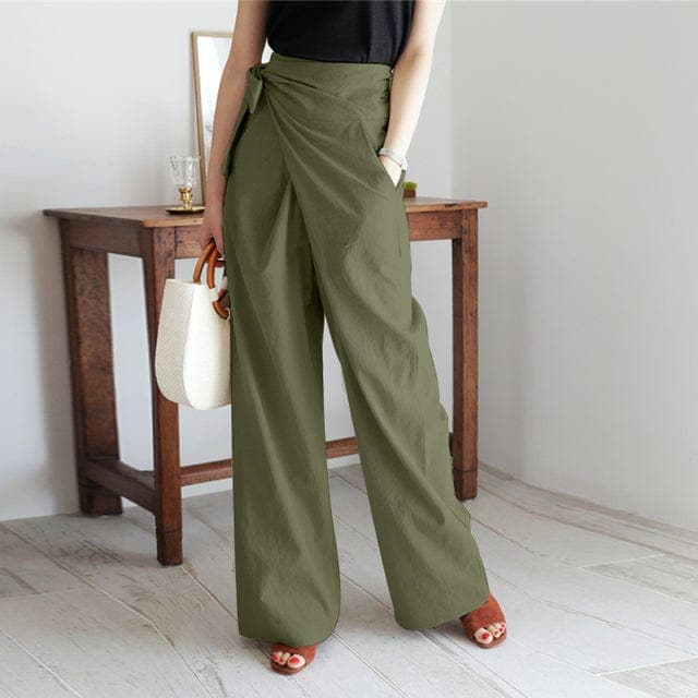 Elaine - Elegant high waisted wrap pants