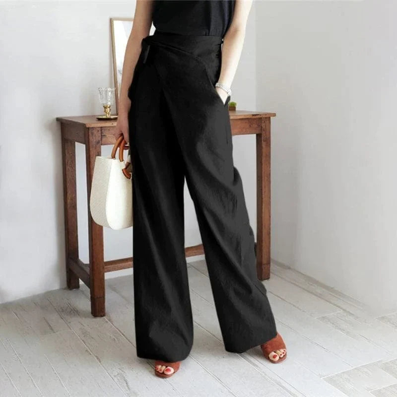 Elaine - Elegant high waisted wrap pants