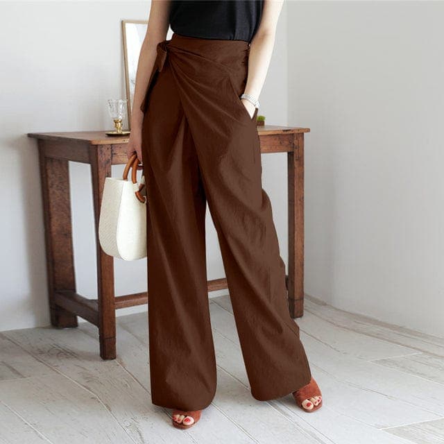 Elaine - Elegant high waisted wrap pants