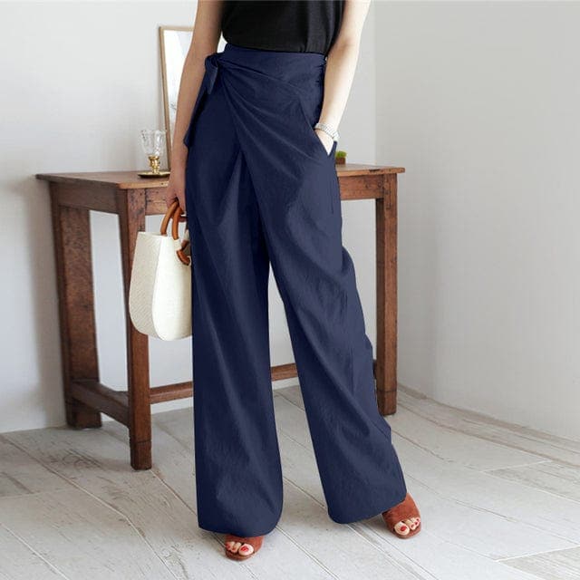 Elaine - Elegant high waisted wrap pants