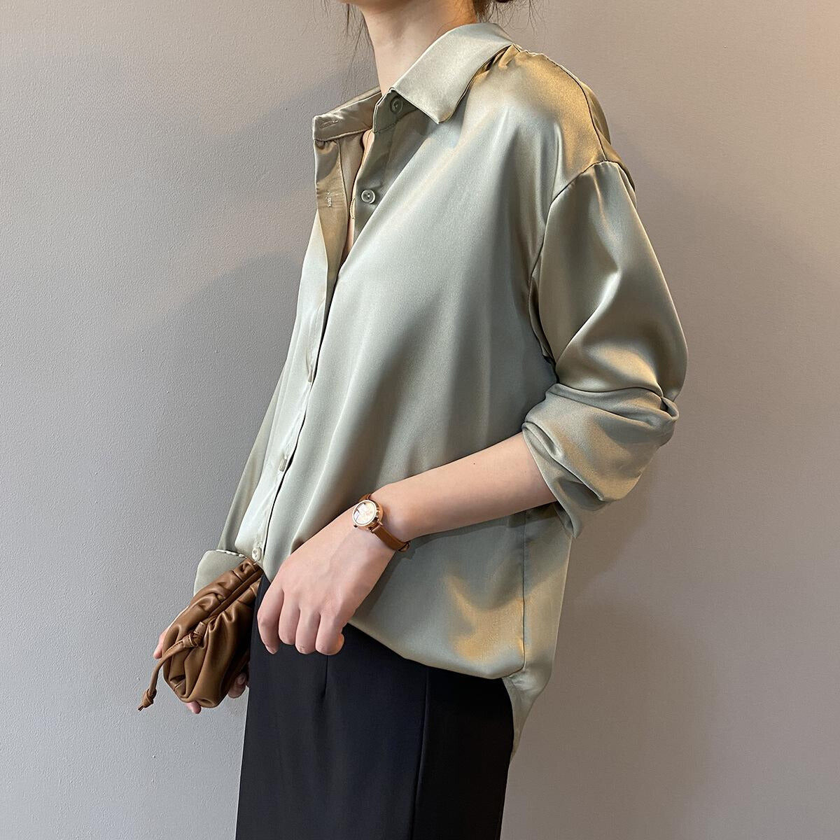 Jocelyn - Satin Shirt for Women