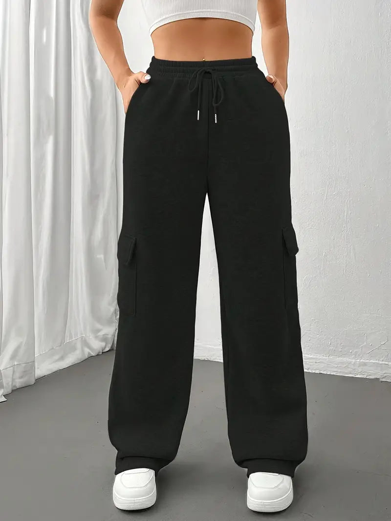 Bonnie - Straight Joggers with Flap Pockets