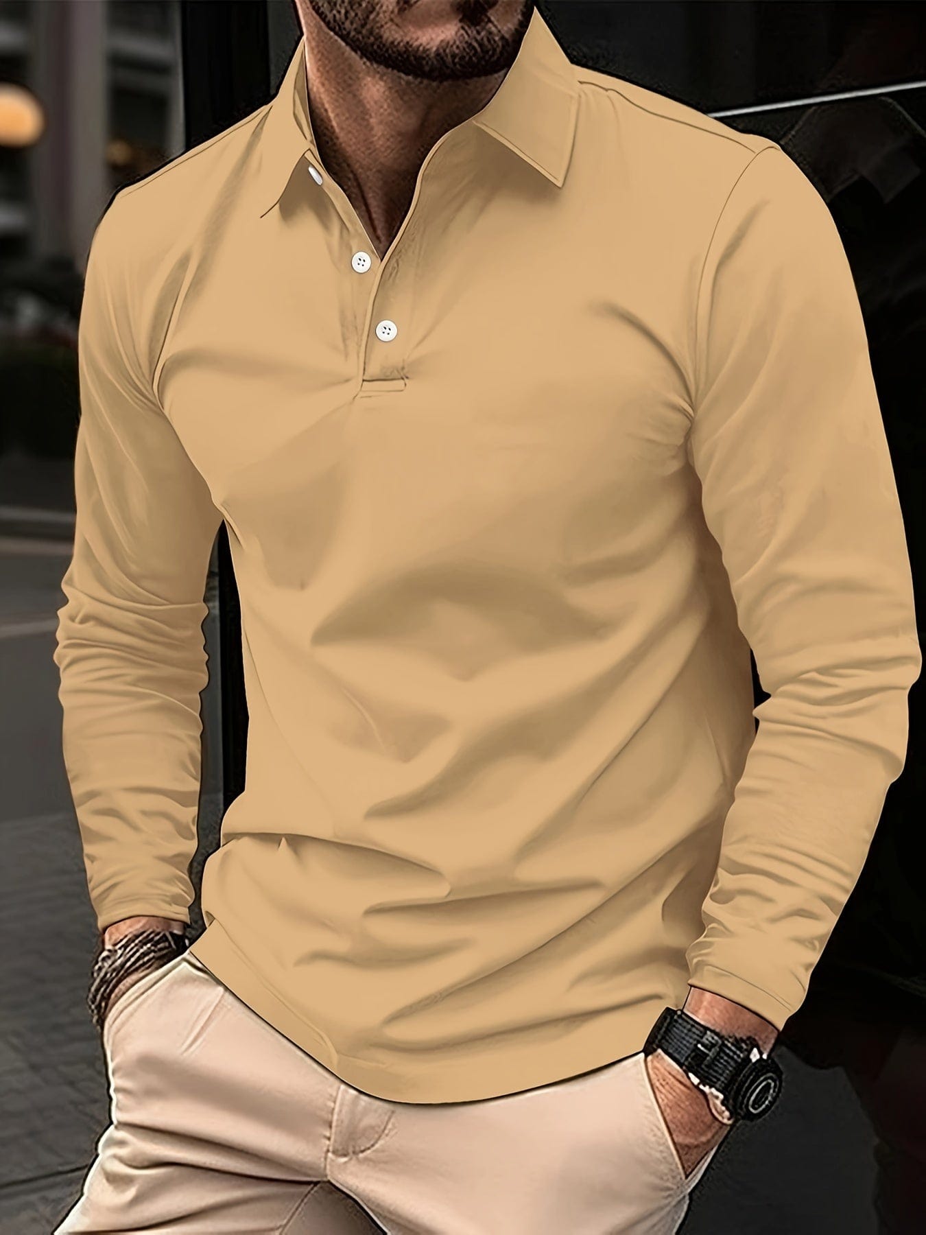 Men’s Long-Sleeve Polo Shirt