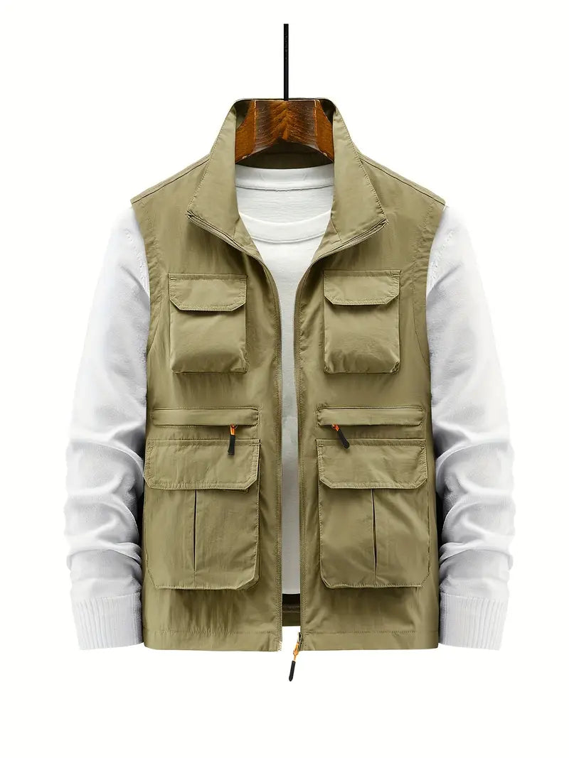 Breeze - Men's Vest with Multi-Pockets and Zip
