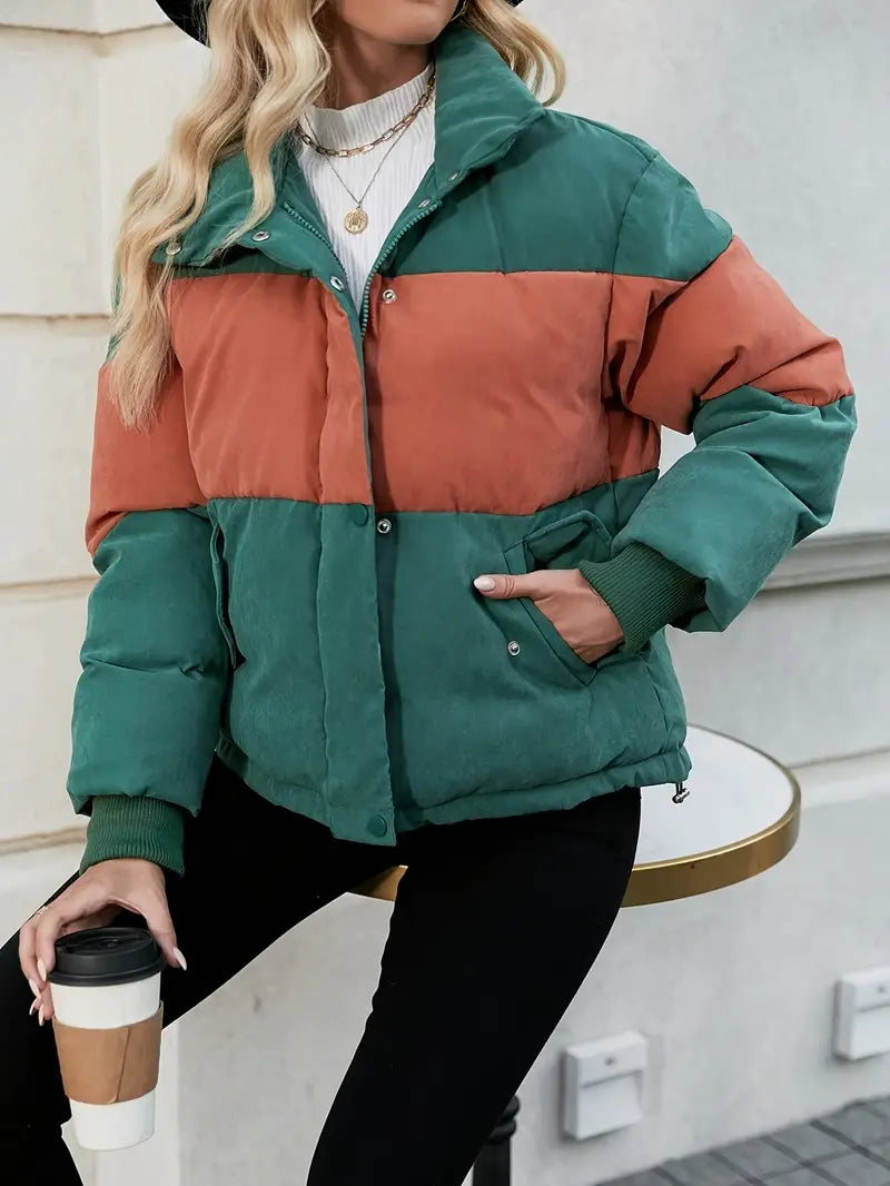 Kendall - Color Block Zip Up Jacket