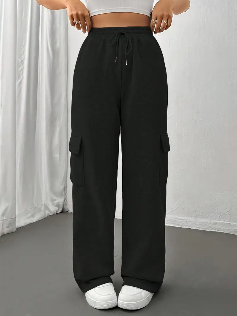 Bonnie - Straight Joggers with Flap Pockets