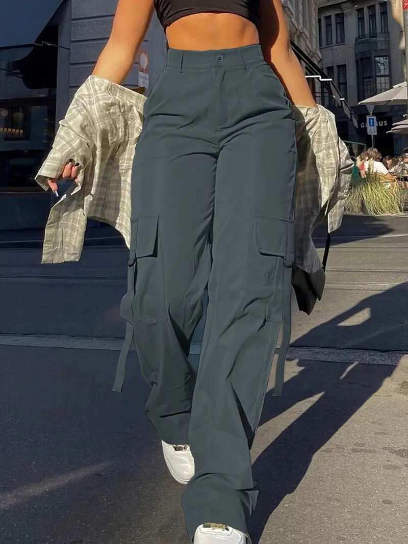 Celia - Plain cargo pants