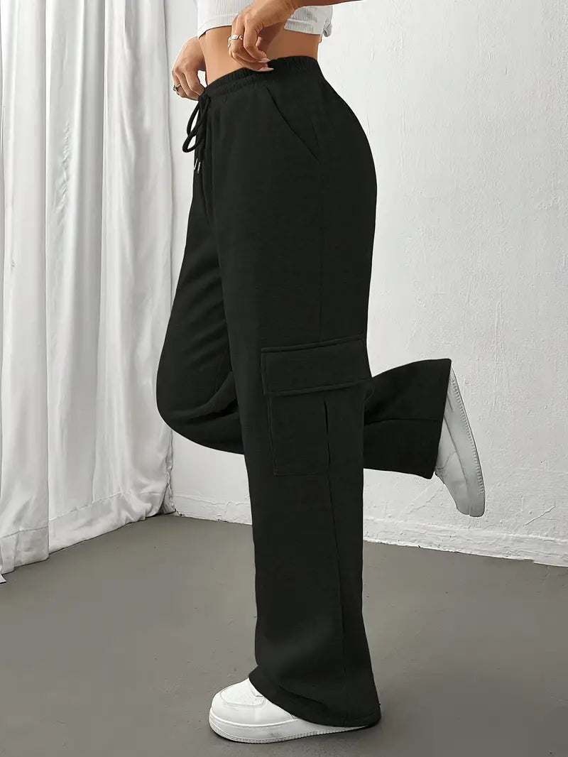 Bonnie - Straight Joggers with Flap Pockets