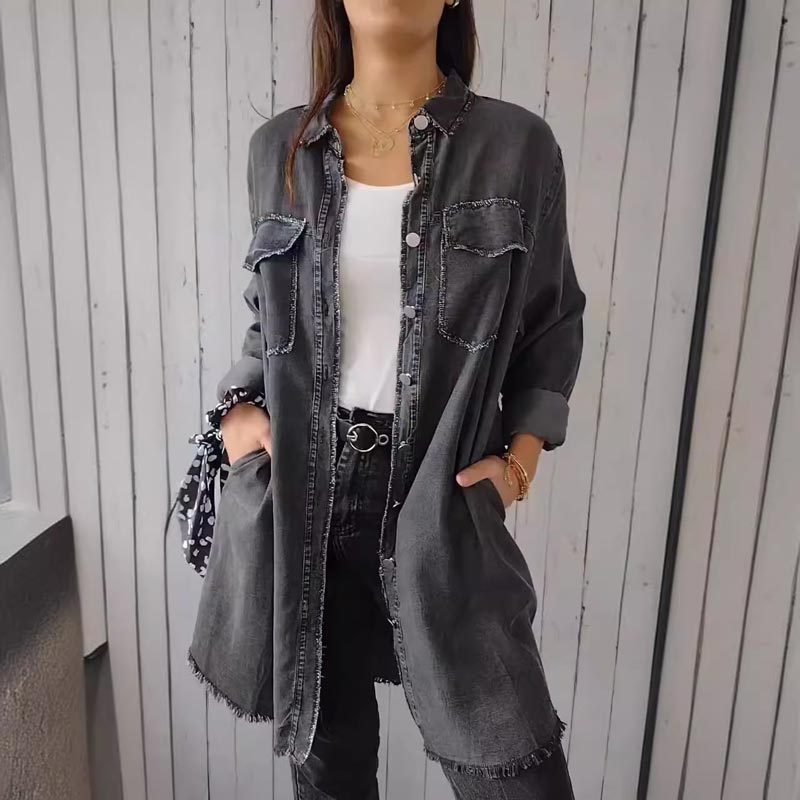 Faux Denim Summer Shirt - Sophie