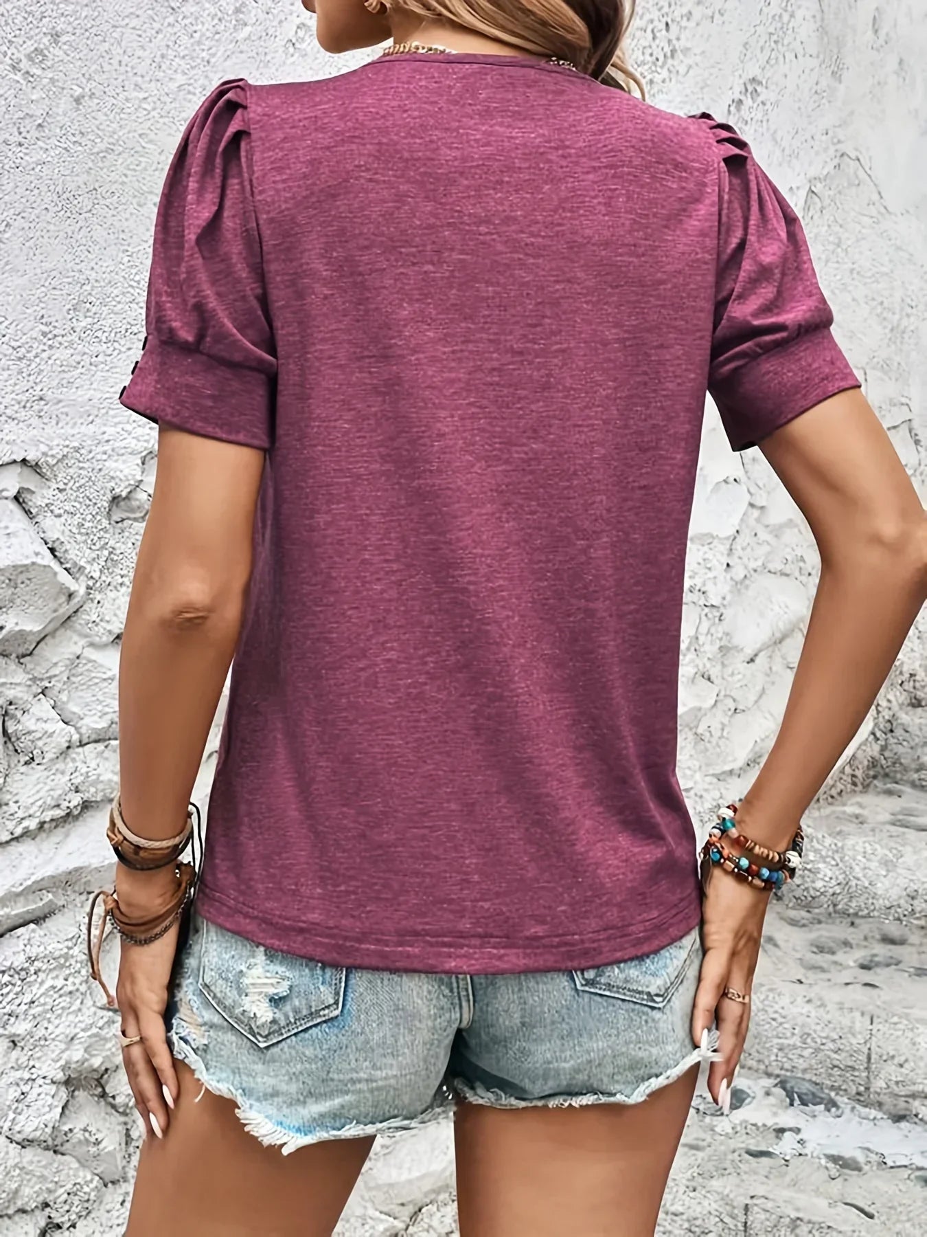 Short Sleeve Top | Ruffle Detail & Summer Fit 2025