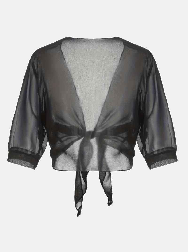 Olivia – blouse with open front for spring