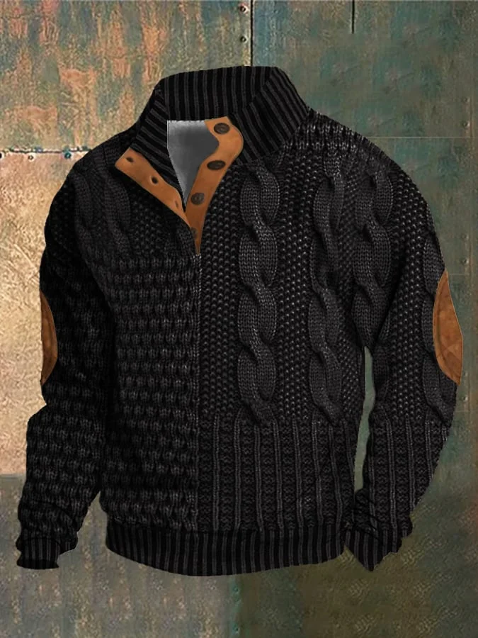 Albert - Men's Retro Turtleneck Sweater with High Collar