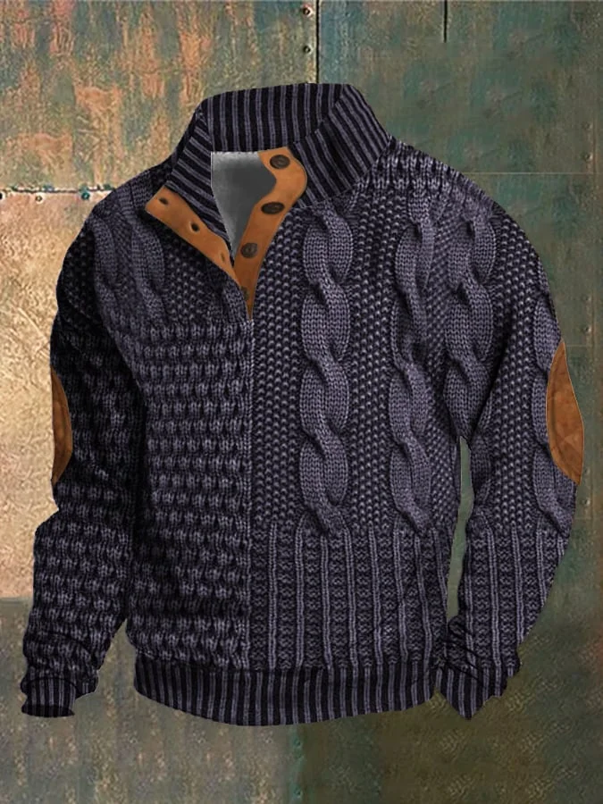 Albert - Men's Retro Turtleneck Sweater with High Collar