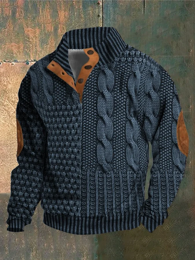 Albert - Men's Retro Turtleneck Sweater with High Collar