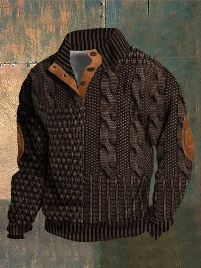Albert - Men's Retro Turtleneck Sweater with High Collar