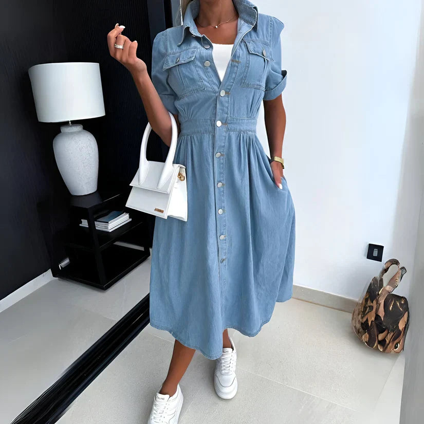 Caterina - Denim Midi Dress