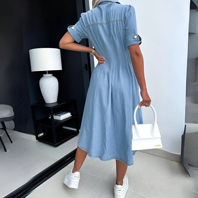 Caterina - Denim Midi Dress