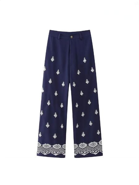 Brea - Vintage Embroidered Ankle Pants