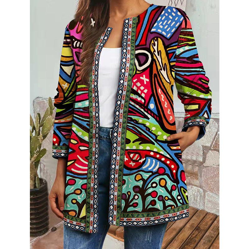 Georgia - Coat with floral pattern