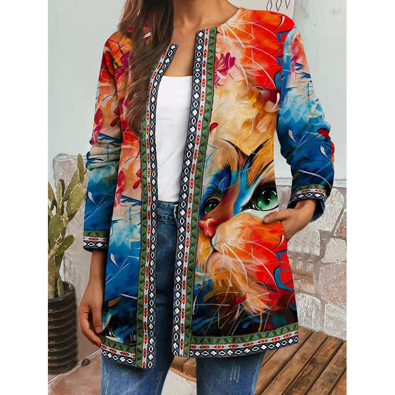 Georgia - Coat with floral pattern