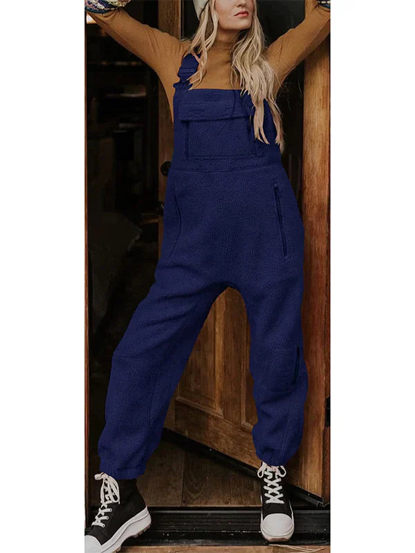 Martha - Women's thermal fleece overall with zip pockets
