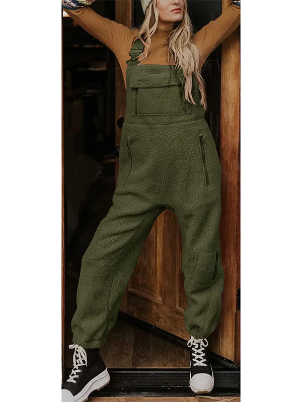 Martha - Women's thermal fleece overall with zip pockets