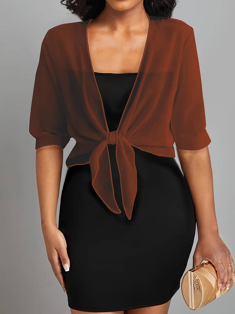 Olivia – blouse with open front for spring